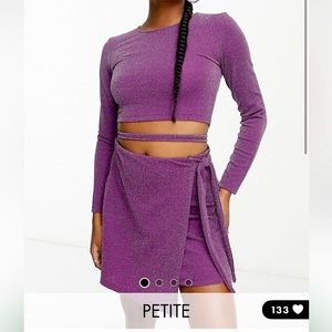 2 Piece Sparkly Purple Set